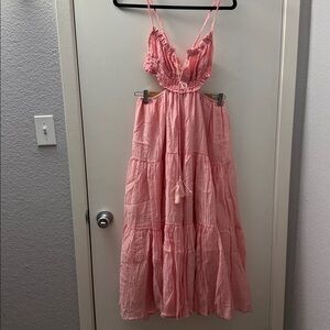 Pink Tiered Maxi Dress